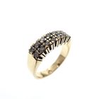 Image 1 of Two-tone gold ring with diamonds; 0.49 ct.
