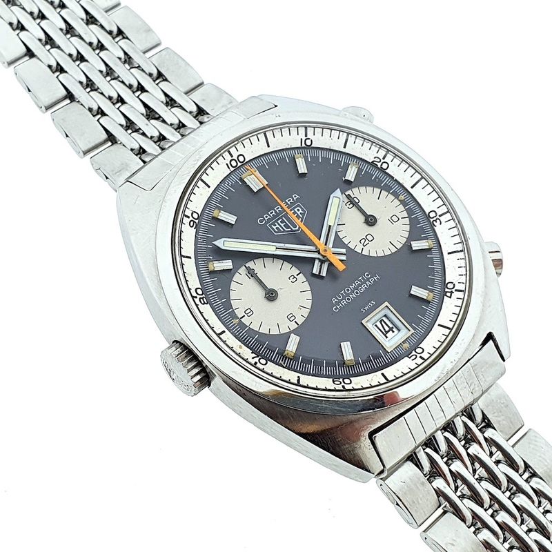 Image 10 of Heuer Carrera Chronograph; Vintage men's watch