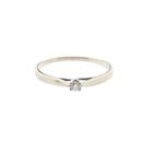 Image 3 of White Gold Engagement Ring with 0.07 ct Diamond; 14K; Size 18.5