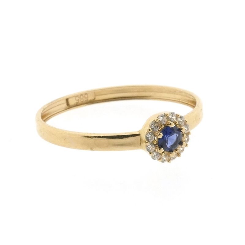 Image 5 of Gold ring with zirconia