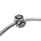 Image 2 of Pandora charm; Silver; Pink Topaz