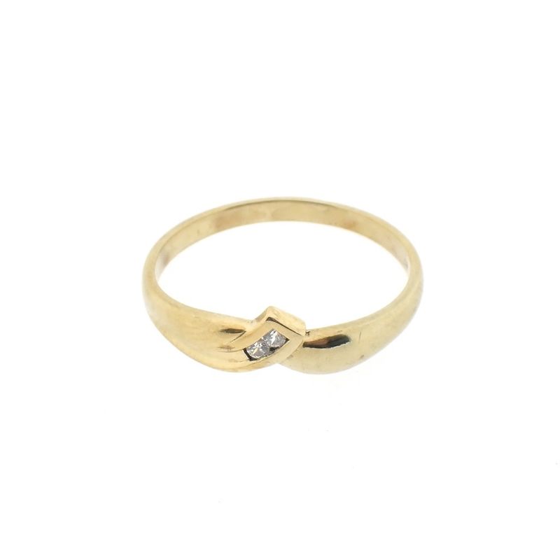 Image 3 of Gold ring with zirconia stones