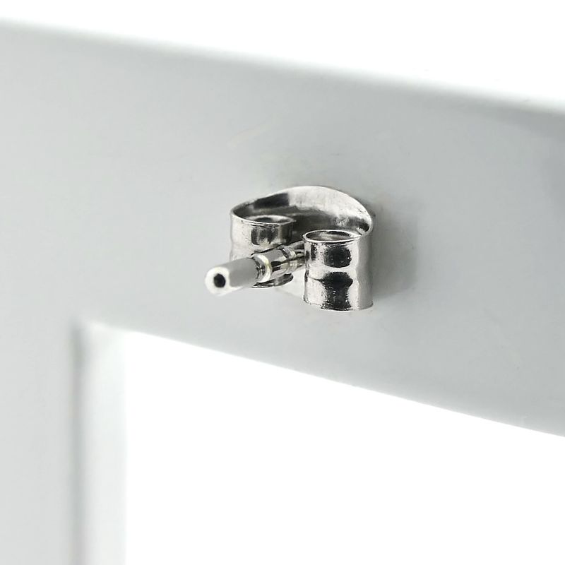 Image 5 of White gold stud earrings with zirconia