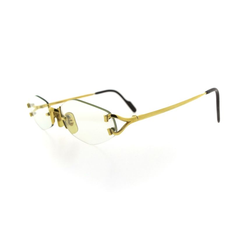 Image 3 of Vintage Cartier glasses with clear glass; Vermeil; 18-130