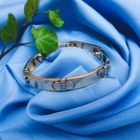 Image 8 of Gold bar bracelet with diamond; 0.48 ct.