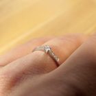 Image 7 of White gold ring with diamond; 0.12 ct.