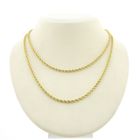 Image 2 of long gold twisted link necklace | 80 cm