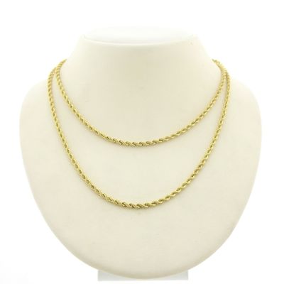 long gold twisted link necklace | 80 cm Image 2 of long gold twisted link necklace | 80 cm