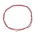 Image 9 of Vintage red coral beaded necklace with gold clasp | 93 cm