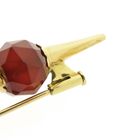 Image 5 of Vintage gold brooch with carnelian