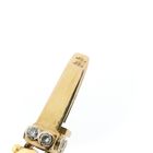 Image 8 of Gold square king chain with diamond; 0.48 ct.