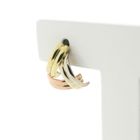 Image 2 of Tricolor gold stud earrings