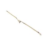 Image 4 of Two-tone gold Bismarck link bracelet with sapphire