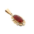 Image 4 of Bicolor Gold Pendant with Carnelian