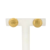 Gold matted stud earrings | Sphere