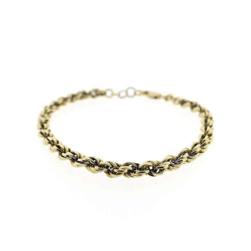 Image 4 of Gold twisted link bracelet | 20 cm