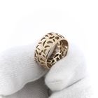 Afbeelding 6 van Vintage brede gouden ring met een open patroon