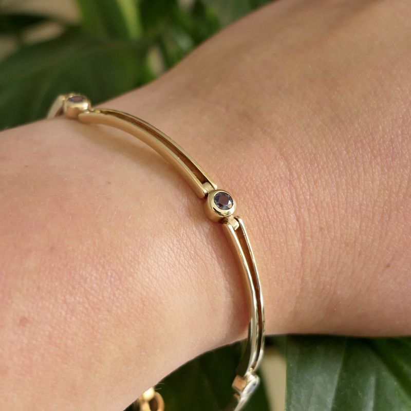 Image 10 of 8 carat fantasy link bracelet with tanzanite