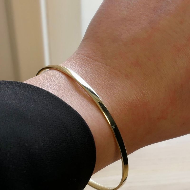 Image 6 of Gold slave bracelet; Size M/L