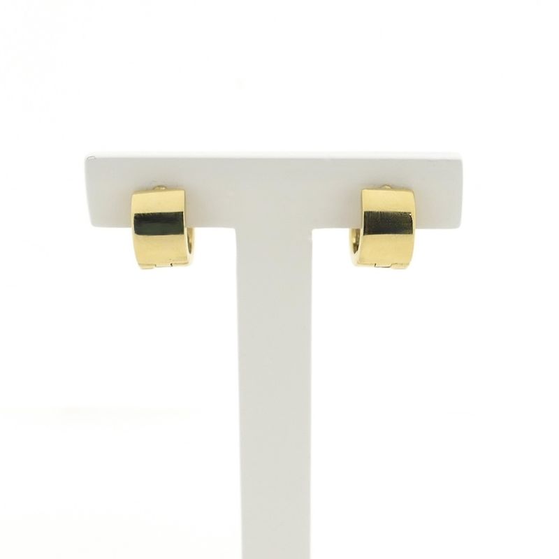 Image 2 of Two-tone gold hoop earrings with diamonds; Ø 13.3 mm