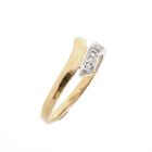 Image 1 of Two-tone gold ring with diamonds | 0.10 ct.