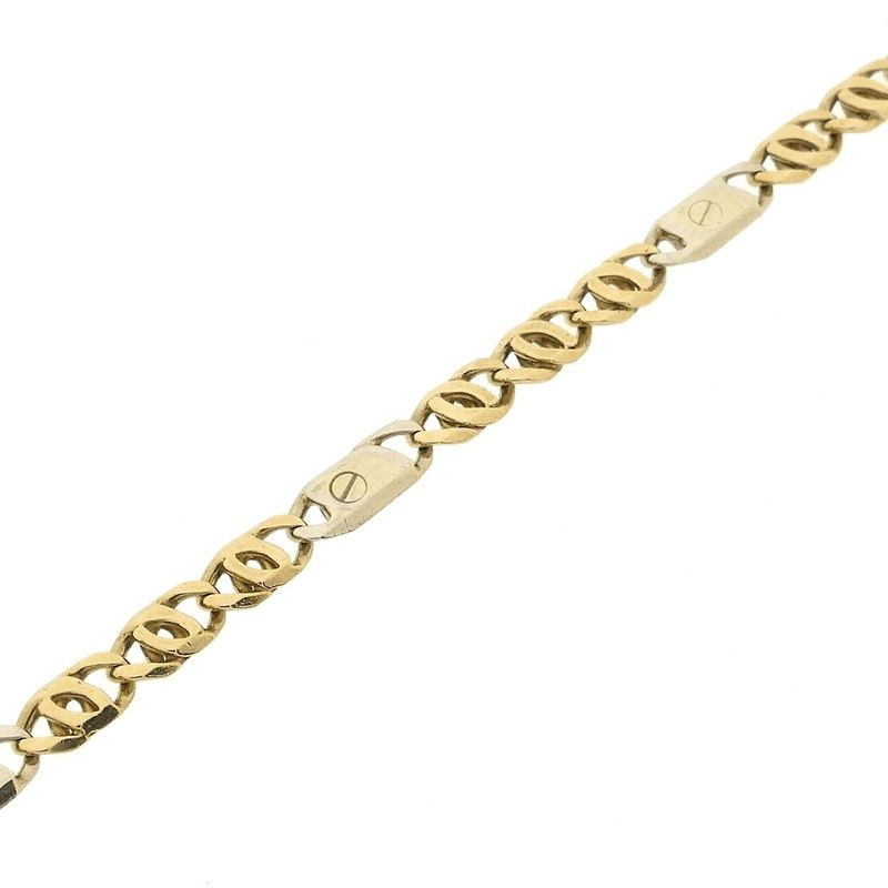 Image 7 of Two-tone gold fantasy link necklace; Men's | 64.5 cm