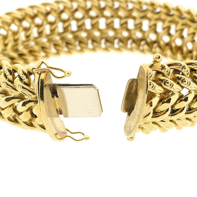 Image 5 of Gold wide fantasy link bracelet