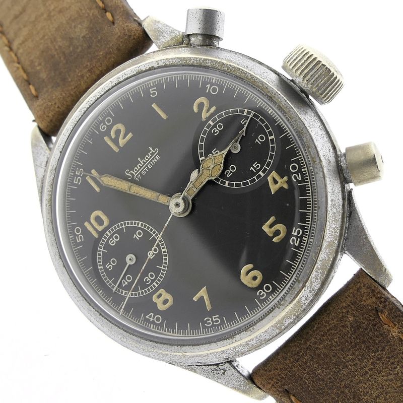 Image 6 of Hanhart Chrono Flyback; WW2 Luftwaffe Flieger Uhr