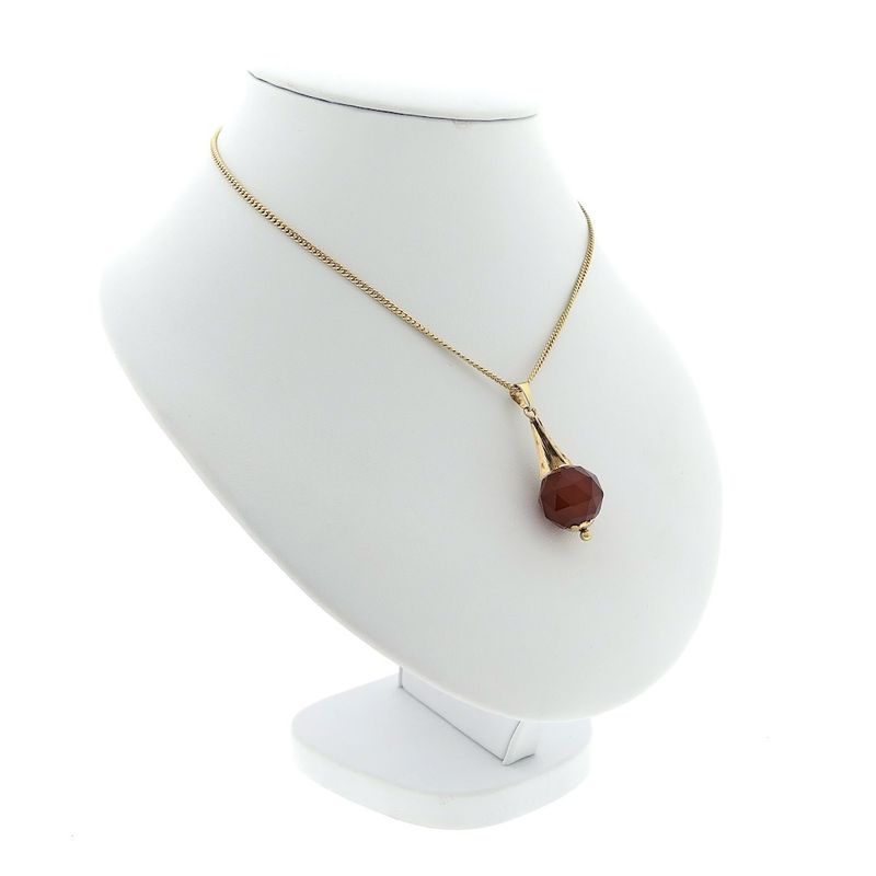 Image 5 of Gold pendant with carnelian