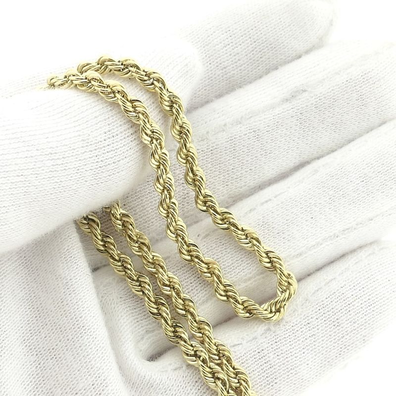 Image 6 of Golden twisted link chain.