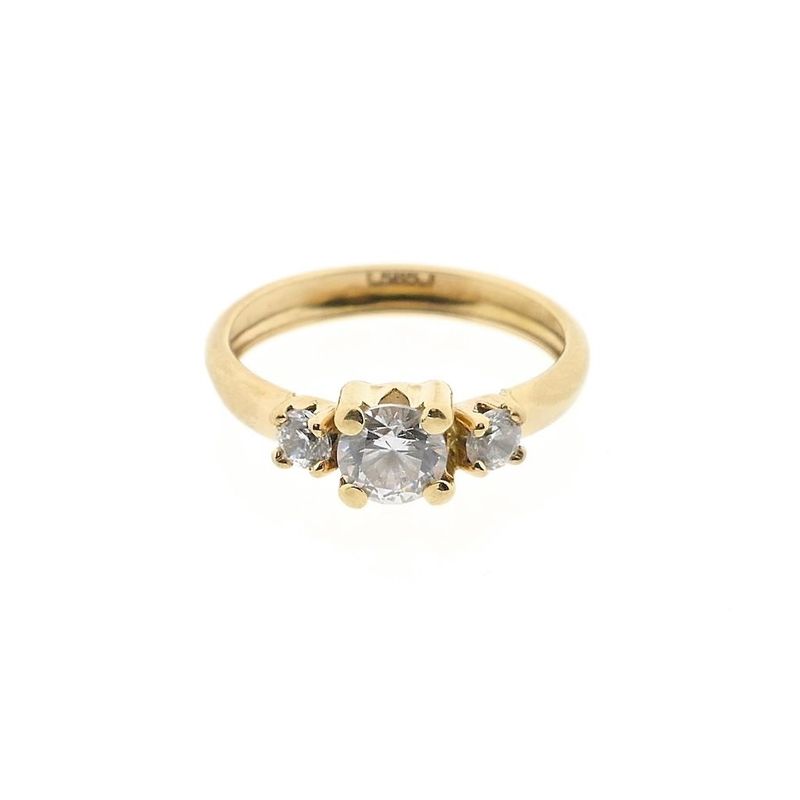 Image 3 of Vintage gold engagement ring with zirconia