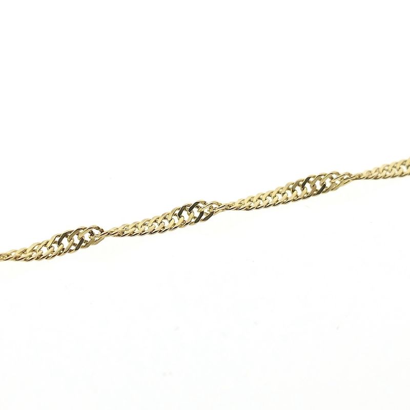 Image 4 of Gold twisted gourmet link necklace | 40 cm