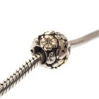 Image 2 of Pandora charm; Silver with gold; Golden Clover