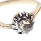 Image 5 of Antique gold ring with rose-cut diamond; 0.30 ct.