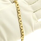 Image 9 of Gold flat Cardano link bracelet | 23 cm