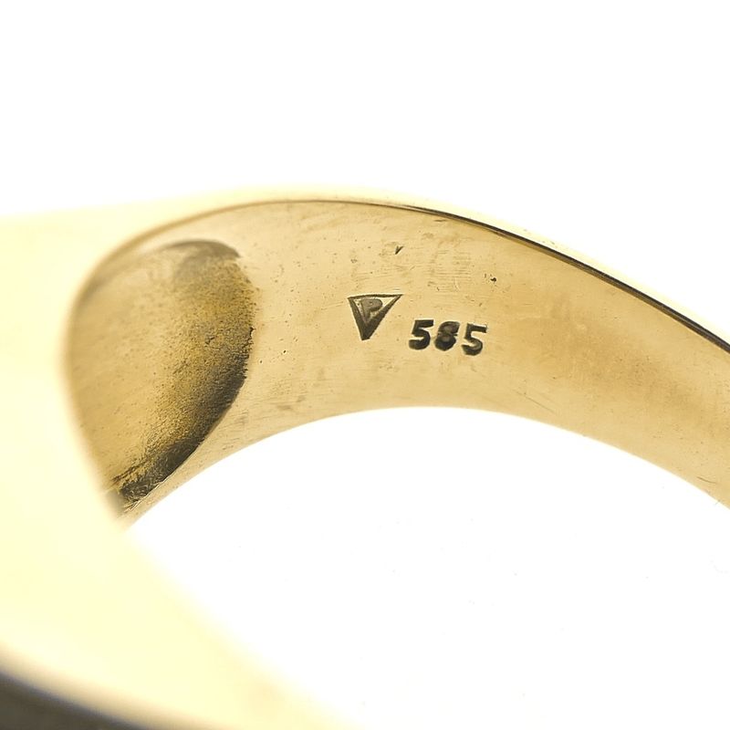 Image 7 of Gold signet ring with lapis lazuli