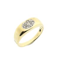 Gold ring with diamond; 0.09 ct.