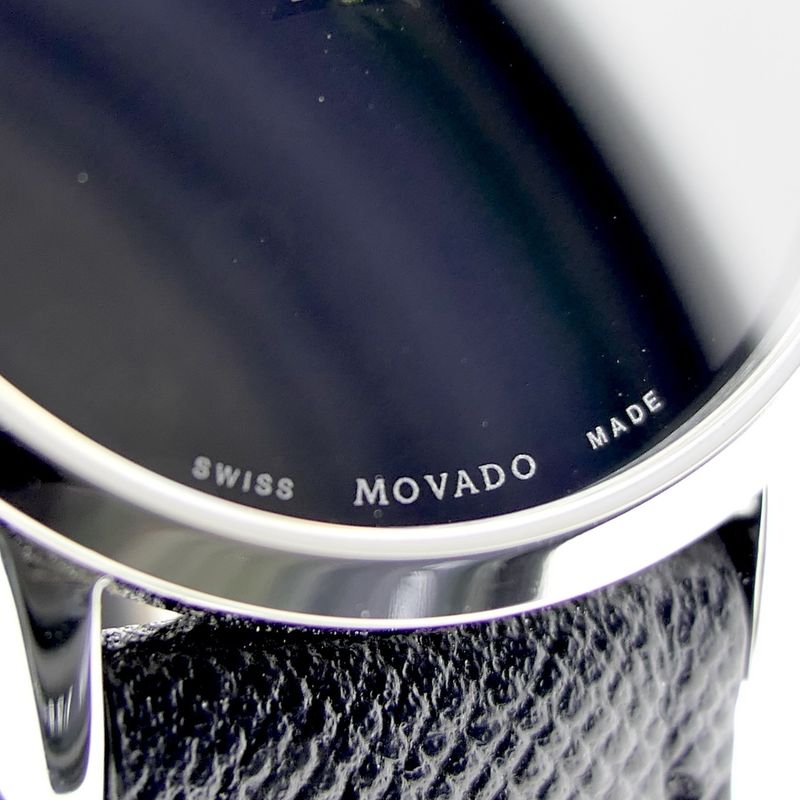 Image 4 of Movado Museum Classic; Steel women's watch with black dial; 0607204