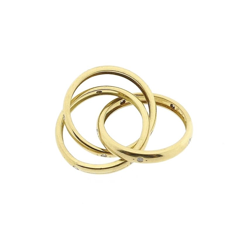 Image 11 of 18-karat gold trinity ring with 0.225 ct. diamond | Cartier