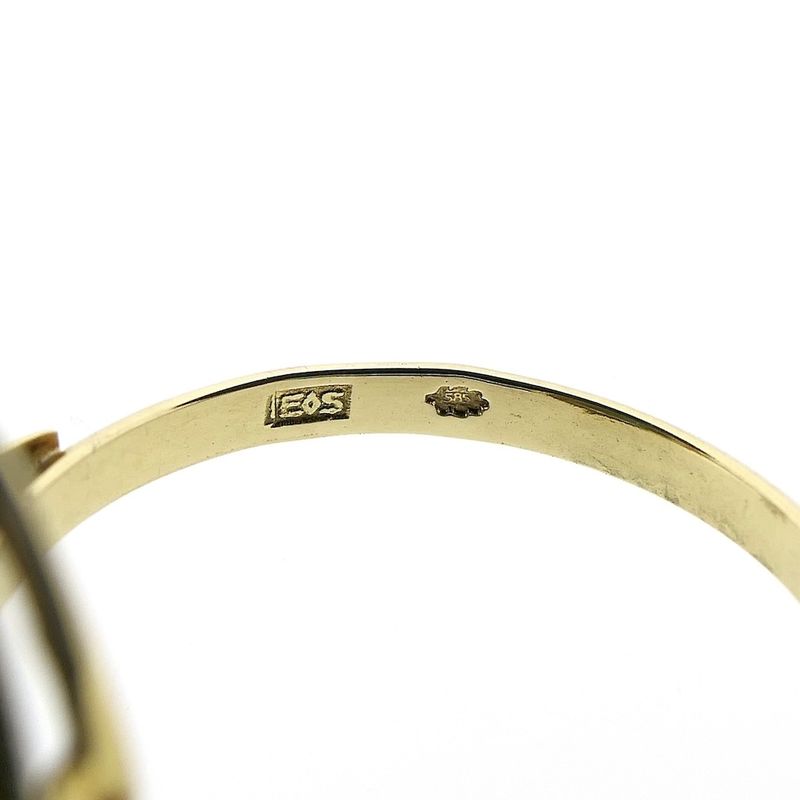 Image 8 of Gold ring with jade | Vintage