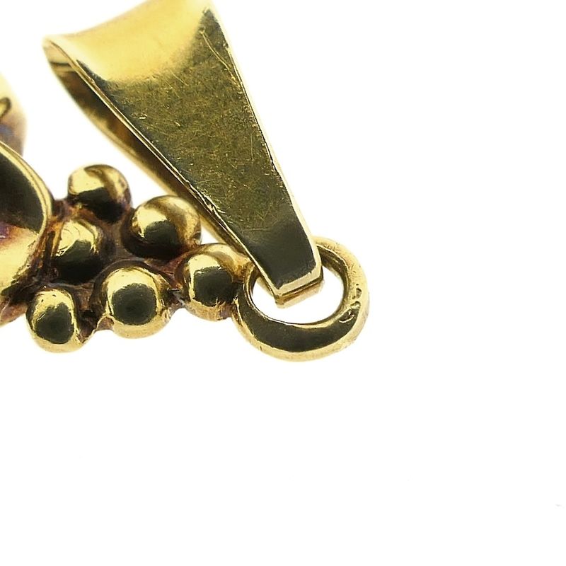 Image 10 of Gold pendant with red coral | Vintage