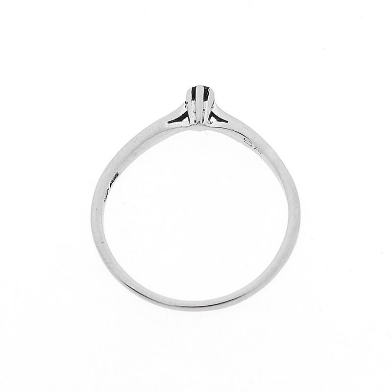 Image 7 of White gold solitaire ring with diamond | 0.06 ct.