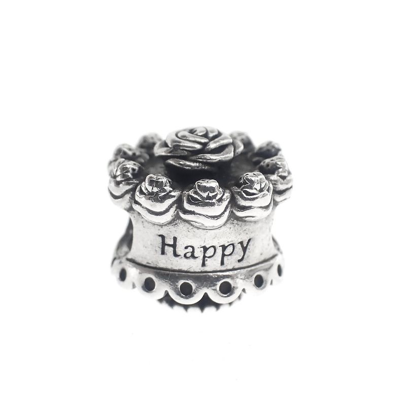 Image 3 of Pandora charm; Silver; Happy Birthday