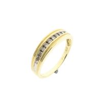 Bicolor Gold Ring with Zirconia