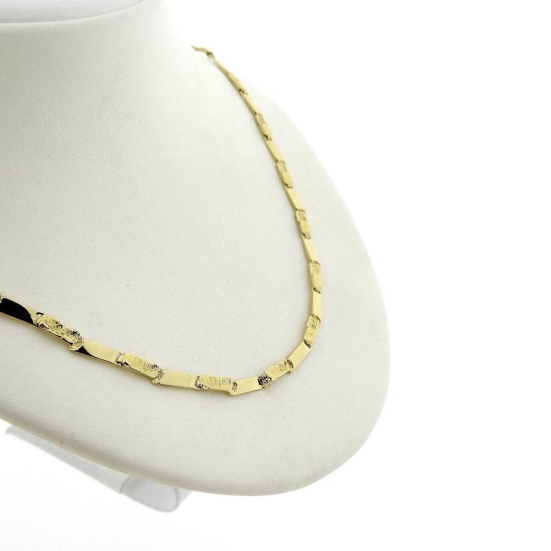 Image 3 of Gold raw link necklace; Riitta Hakala | 44.5 cm