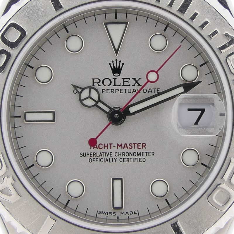 Image 14 of Rolex Yachtmaster 168622; Unisex watch with platinum bezel/dial