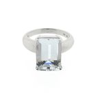 Image 3 of White gold ring with aquamarine
