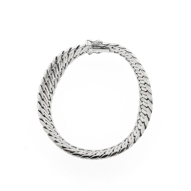Image 3 of Exclusive white gold French gourmet bracelet | 19.5 cm