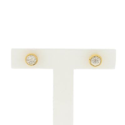 Image 1 of Gold stud earrings with zirconia