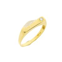 Two-tone gold ring with diamond